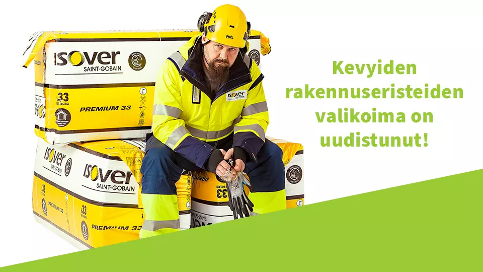 Kevyiden rakennuseristeiden valikoima on uudistunut!