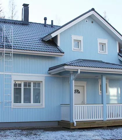 Passiivitalo Hyvinkää, valmis talo.